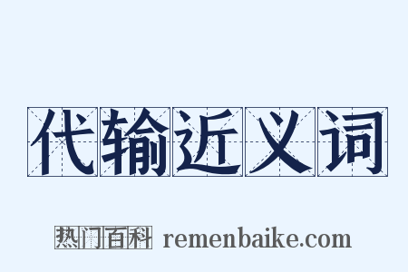 代输近义词是什么意思的图片